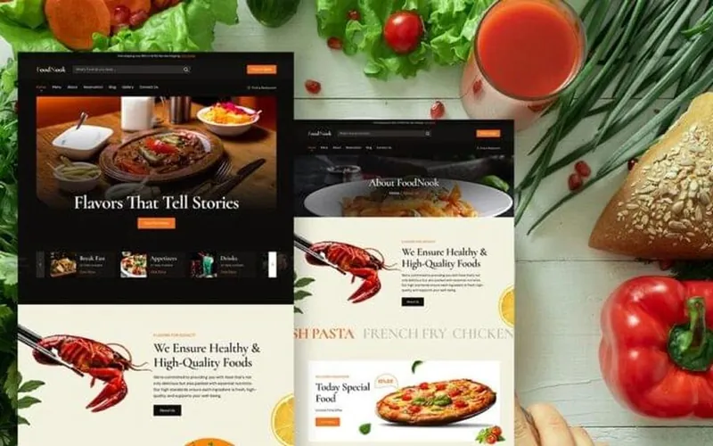 FoodNook website preview