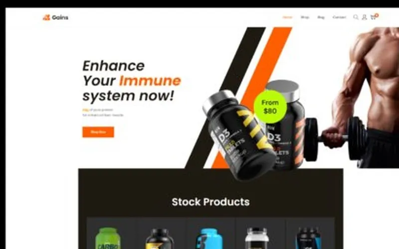 Gains website preview