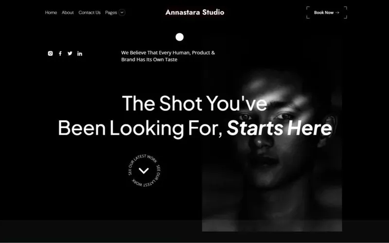 Annastara Studio website preview